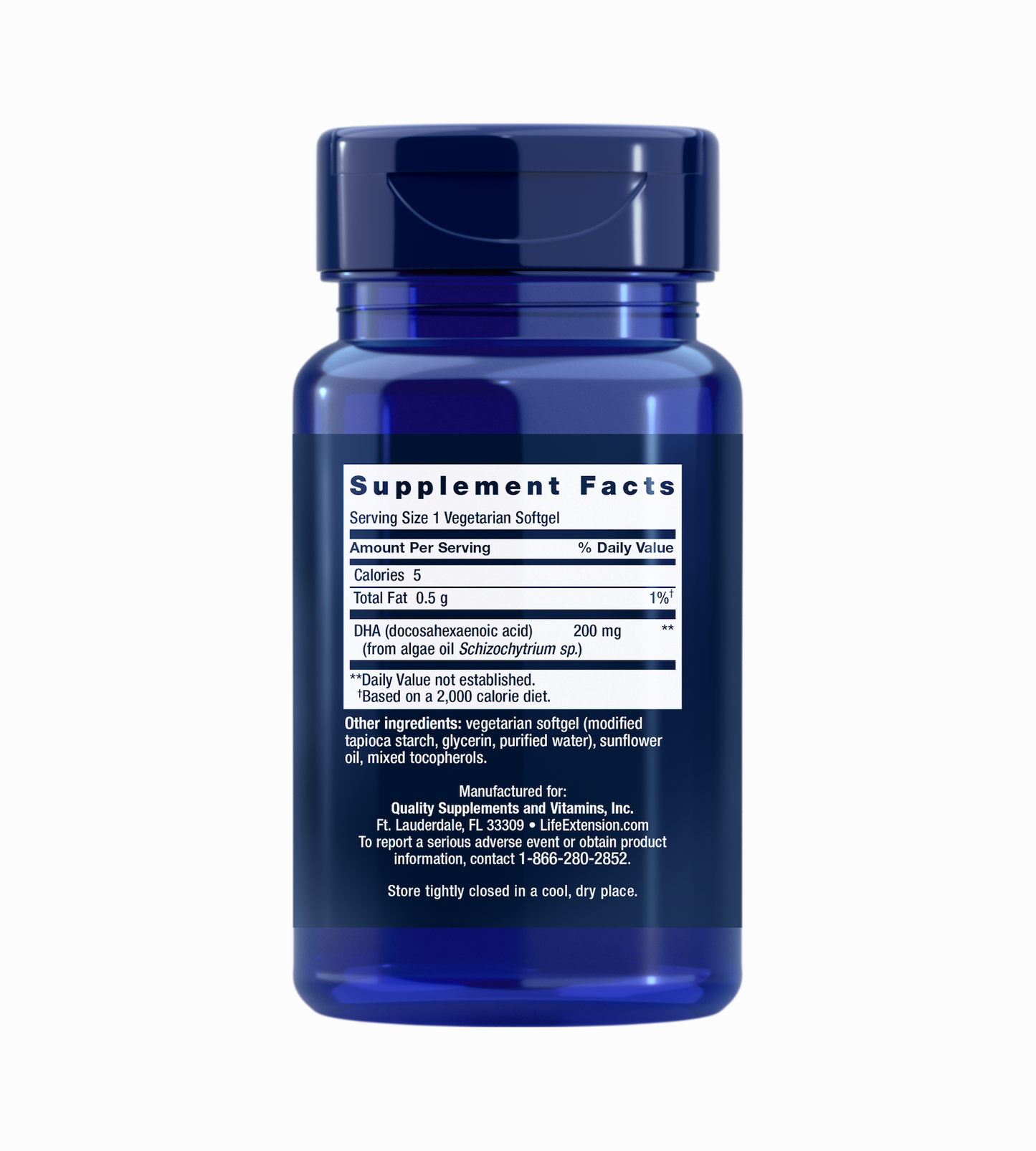 Omega-3 DHA of vegetable origin